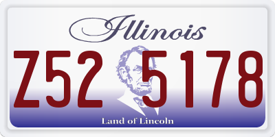 IL license plate Z525178