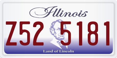IL license plate Z525181