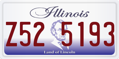 IL license plate Z525193