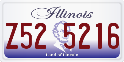 IL license plate Z525216