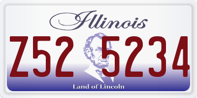 IL license plate Z525234