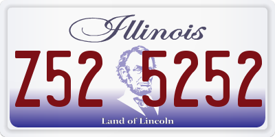 IL license plate Z525252