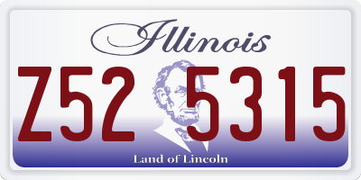 IL license plate Z525315