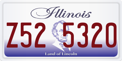 IL license plate Z525320