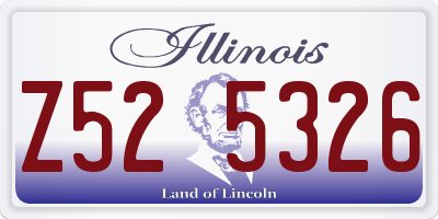 IL license plate Z525326