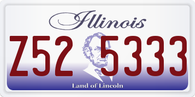 IL license plate Z525333