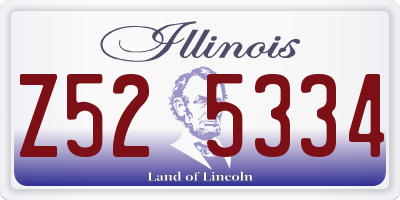 IL license plate Z525334