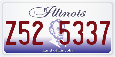 IL license plate Z525337