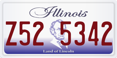IL license plate Z525342