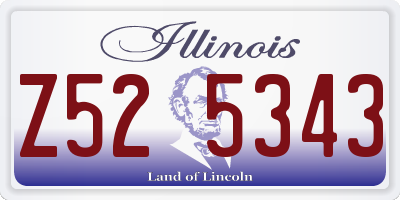 IL license plate Z525343