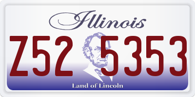 IL license plate Z525353