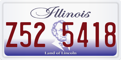 IL license plate Z525418