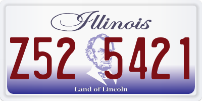 IL license plate Z525421