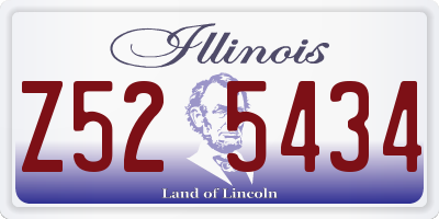 IL license plate Z525434