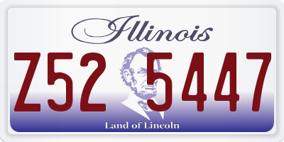 IL license plate Z525447