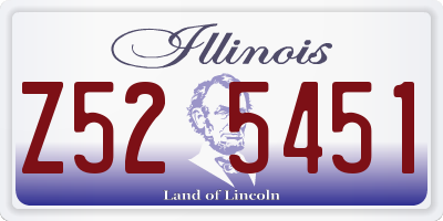 IL license plate Z525451