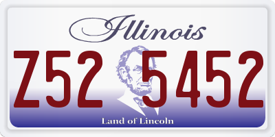 IL license plate Z525452