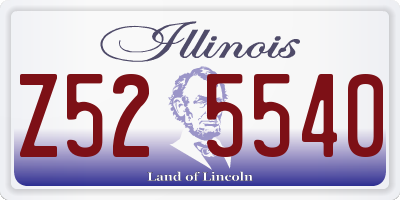 IL license plate Z525540