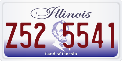 IL license plate Z525541