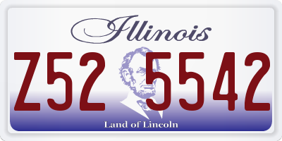 IL license plate Z525542