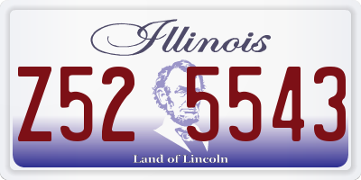 IL license plate Z525543