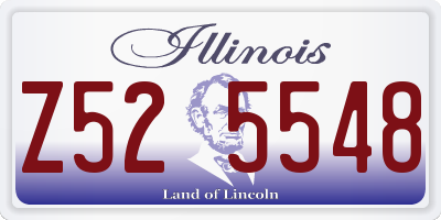 IL license plate Z525548
