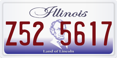 IL license plate Z525617