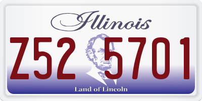 IL license plate Z525701