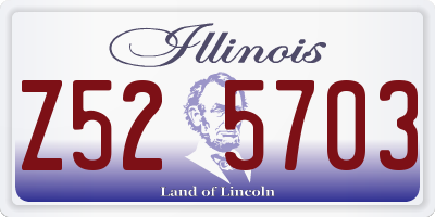 IL license plate Z525703