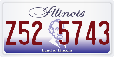 IL license plate Z525743