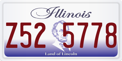 IL license plate Z525778