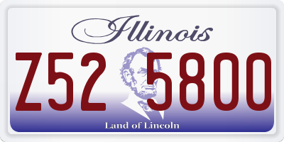 IL license plate Z525800