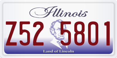 IL license plate Z525801