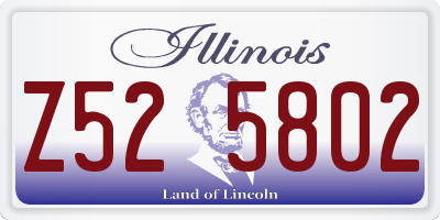 IL license plate Z525802