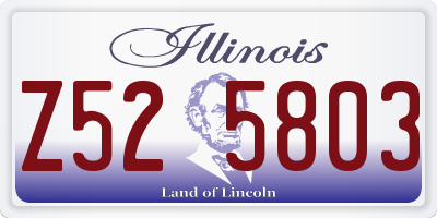 IL license plate Z525803