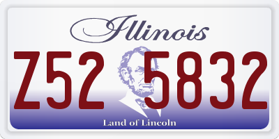 IL license plate Z525832