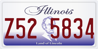 IL license plate Z525834