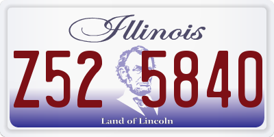 IL license plate Z525840