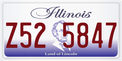 IL license plate Z525847