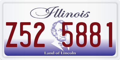 IL license plate Z525881