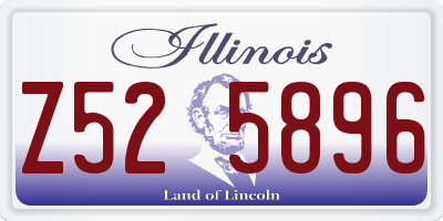 IL license plate Z525896