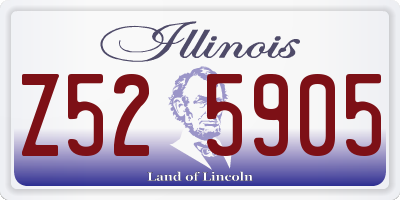 IL license plate Z525905