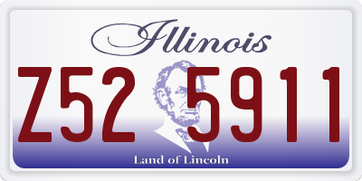 IL license plate Z525911