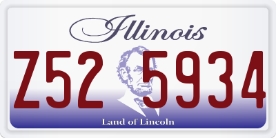 IL license plate Z525934