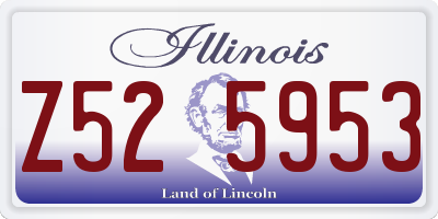 IL license plate Z525953