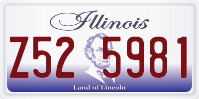 IL license plate Z525981