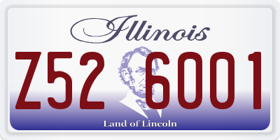 IL license plate Z526001