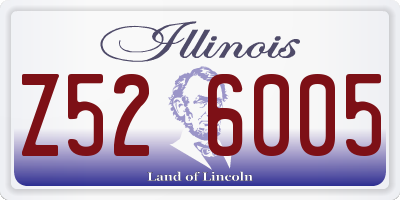 IL license plate Z526005