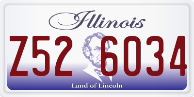 IL license plate Z526034