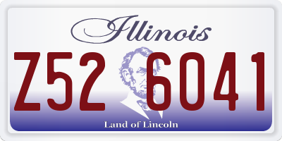 IL license plate Z526041